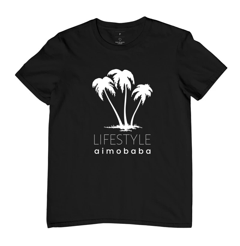 Camiseta Aimobaba Lifestyle Coqueiro masculina preta
