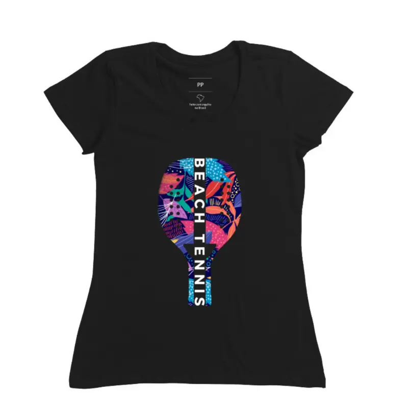 Camiseta Raquete Beach Tennis Frase 