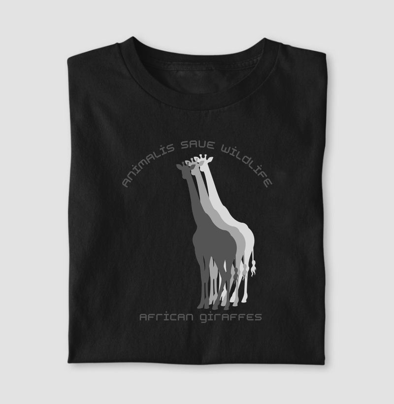 Camiseta Animalis 100% Algodão Save The Giraffe