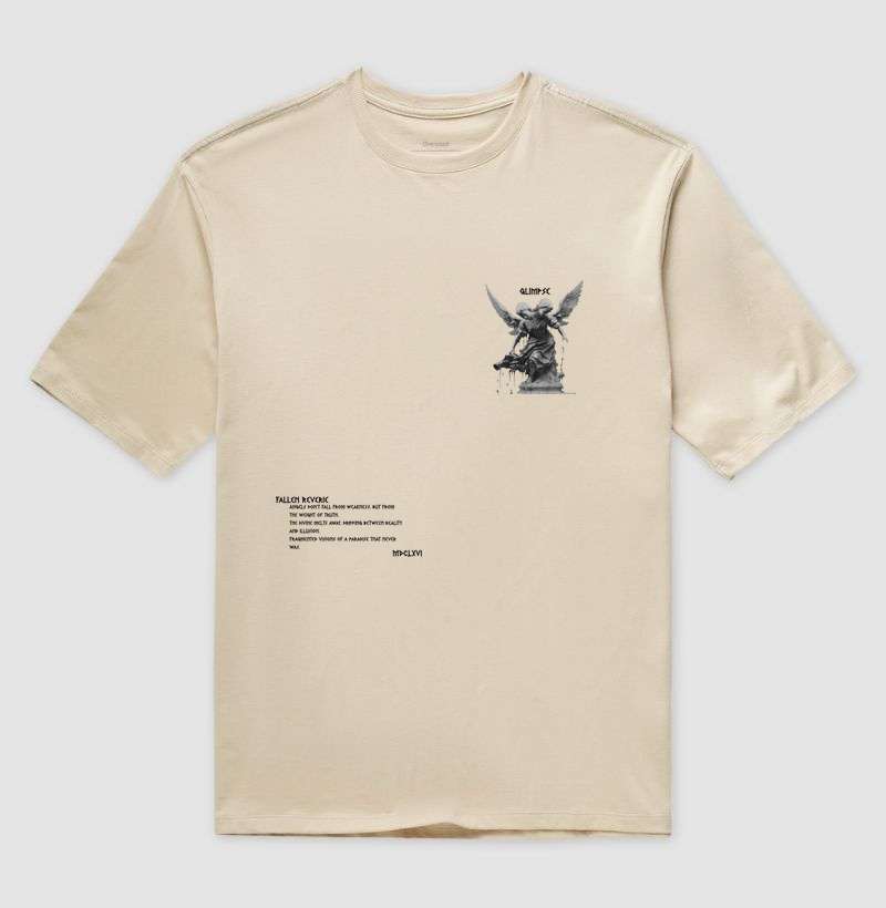 Camiseta Oversized Angels Glimpse areia.