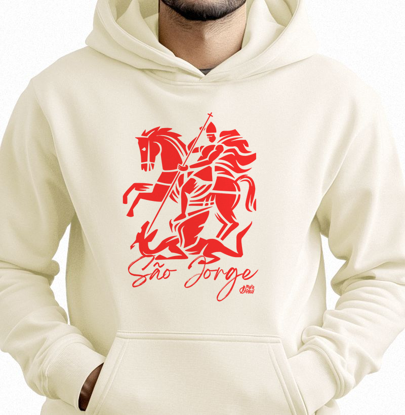 Hoodie Moletom São Jorge Coral Maria Patuá