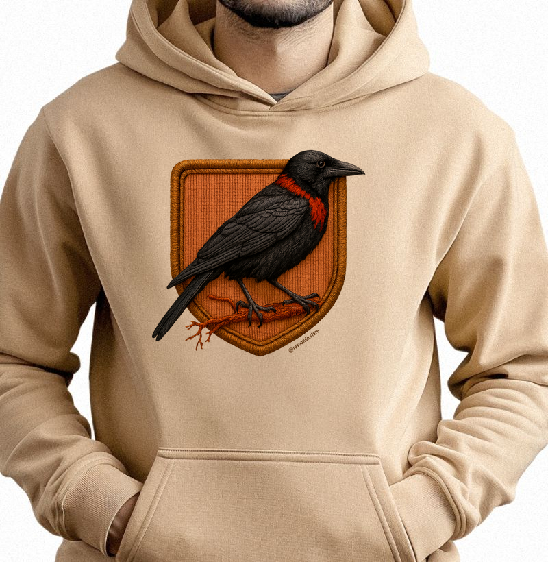 Aves em Linha - Corvo - Moletom Hoodie