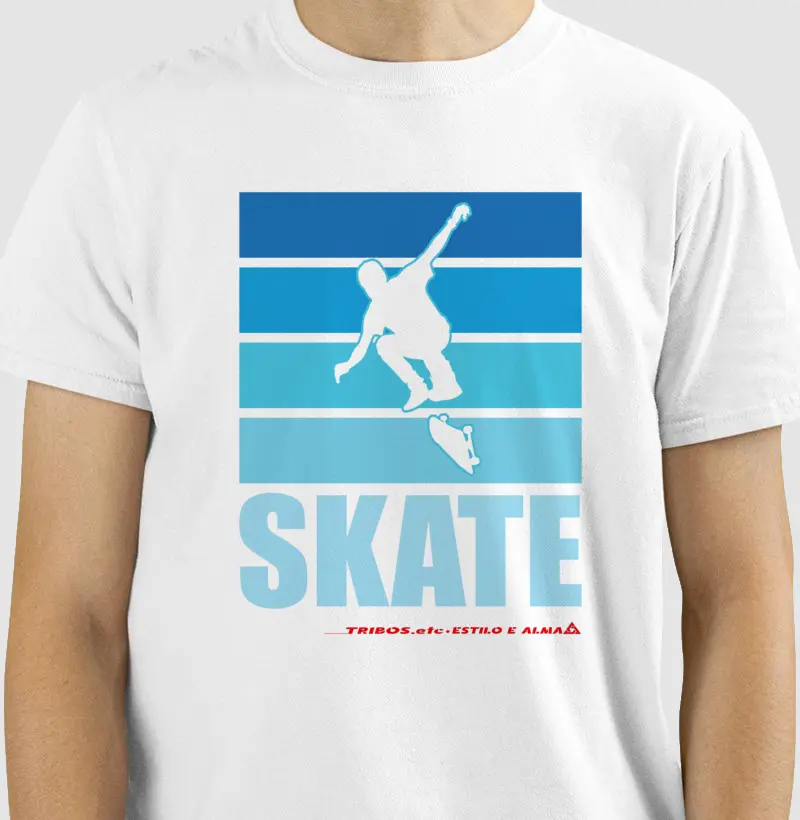 CAMISETA RESERVA.INK MASCULINA E FEMININA TRIBOS.etc ADVENTURE SKATE BLUE