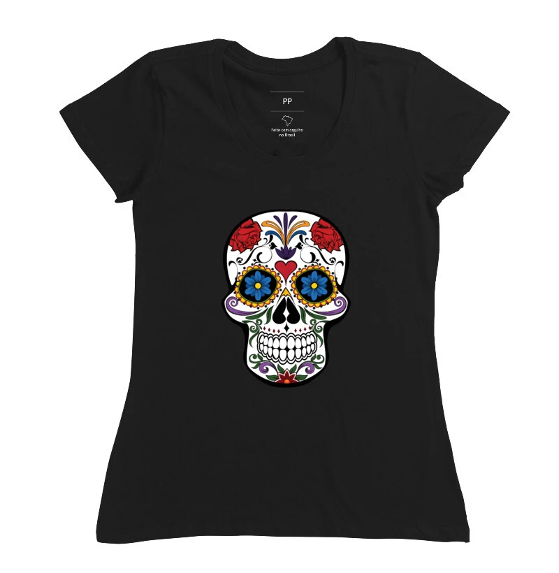 camiseta caveira mexicana