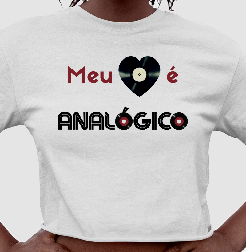 MEU CORAÇÃO É ANALÓGICO - Vermelho e Preto
