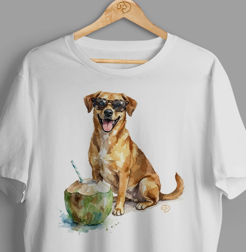 Cachorro com Água de Côco