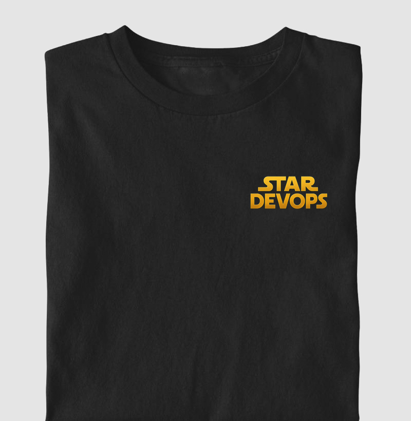 Camiseta Star DevOps – Que a automação esteja com você 