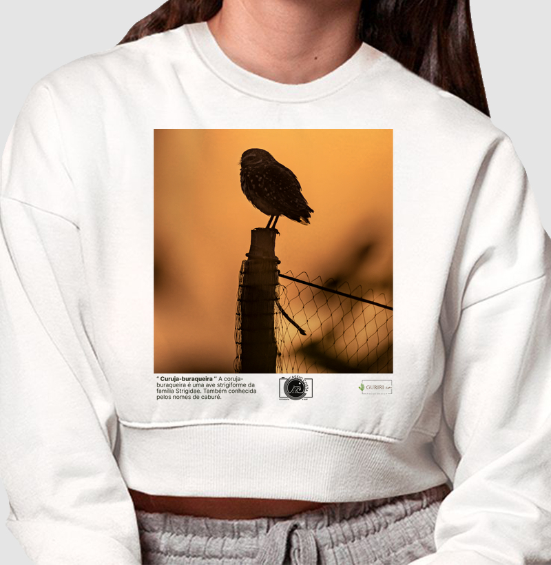 Cropped Moletom - COLAB - Coruja Buraqueira - by Cássio Fotografia
