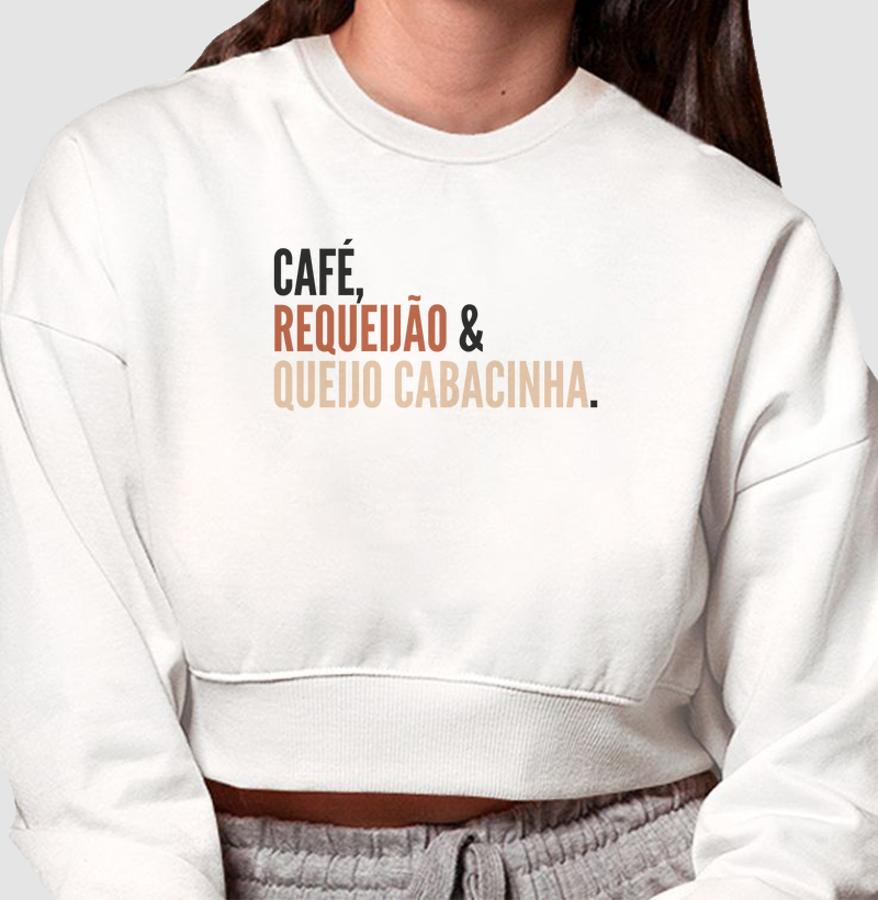 Café, requeijão e queijo cabacinha.