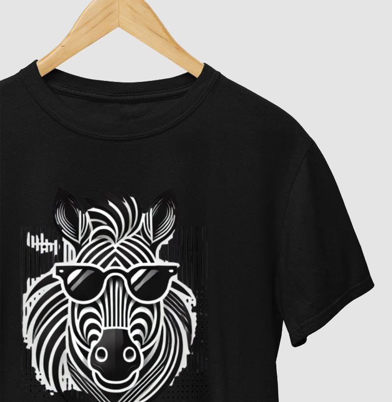 Camiseta Animalis Zebra com Estilosa 100% Algodão