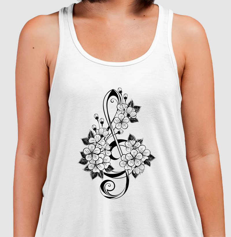 Clave de sol e flores