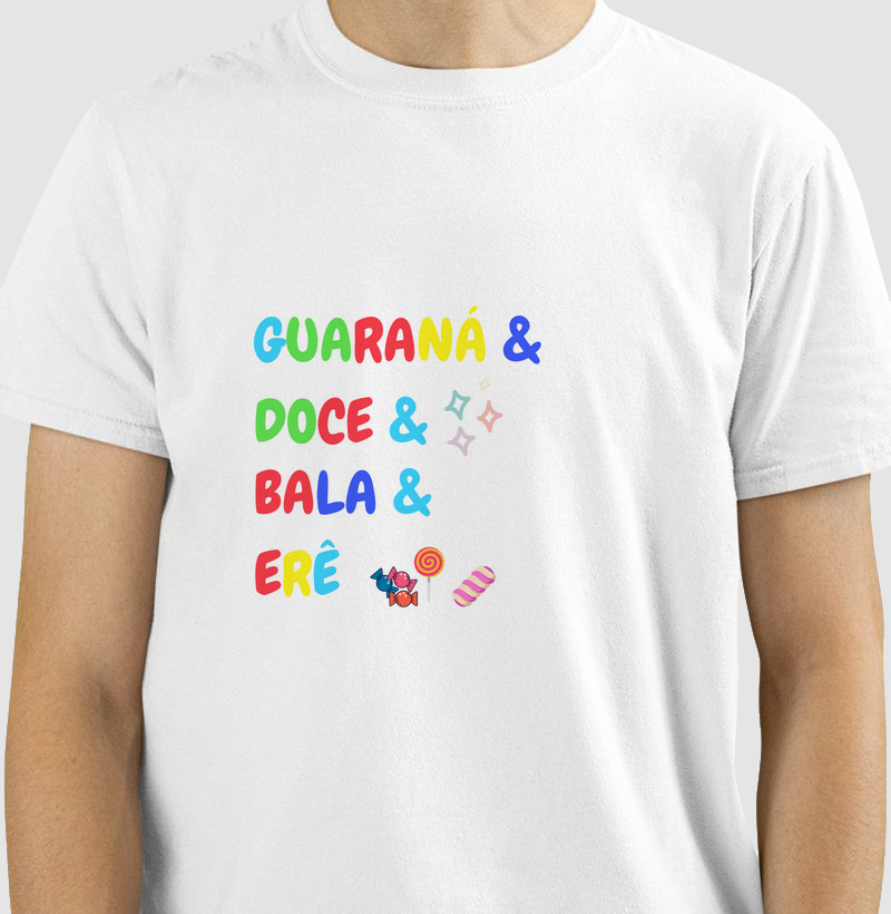Camiseta Bala & Doce & Bala & Erê