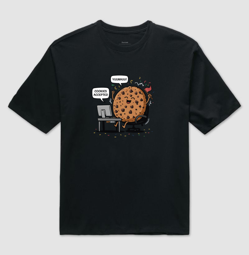 Camiseta Oversized Cookies Accepted