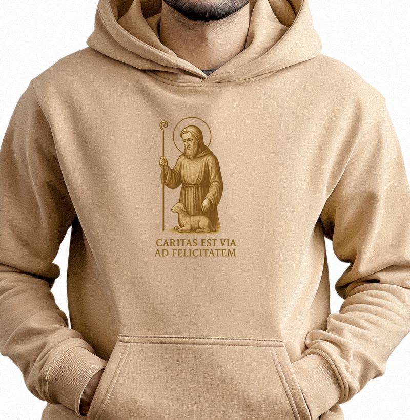 Hoodie Moletom Caritas Est Via Ad Felicitatem