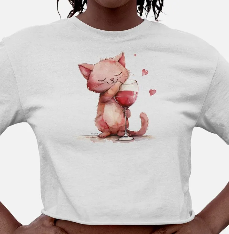 Camiseta Gato Taça de Vinho