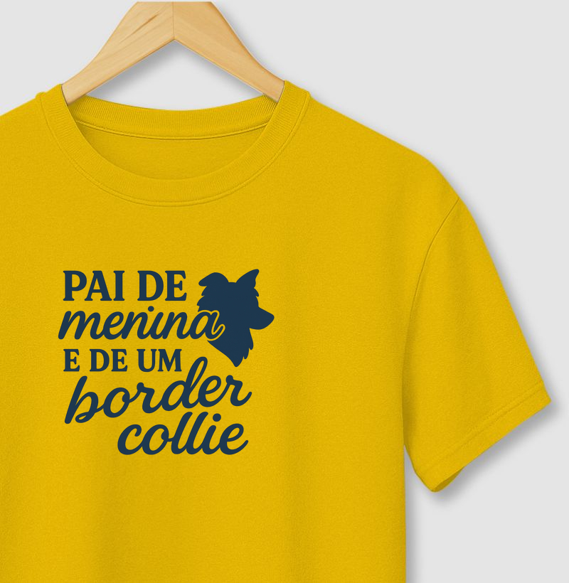 Camiseta Pai de Menina - Border Collie