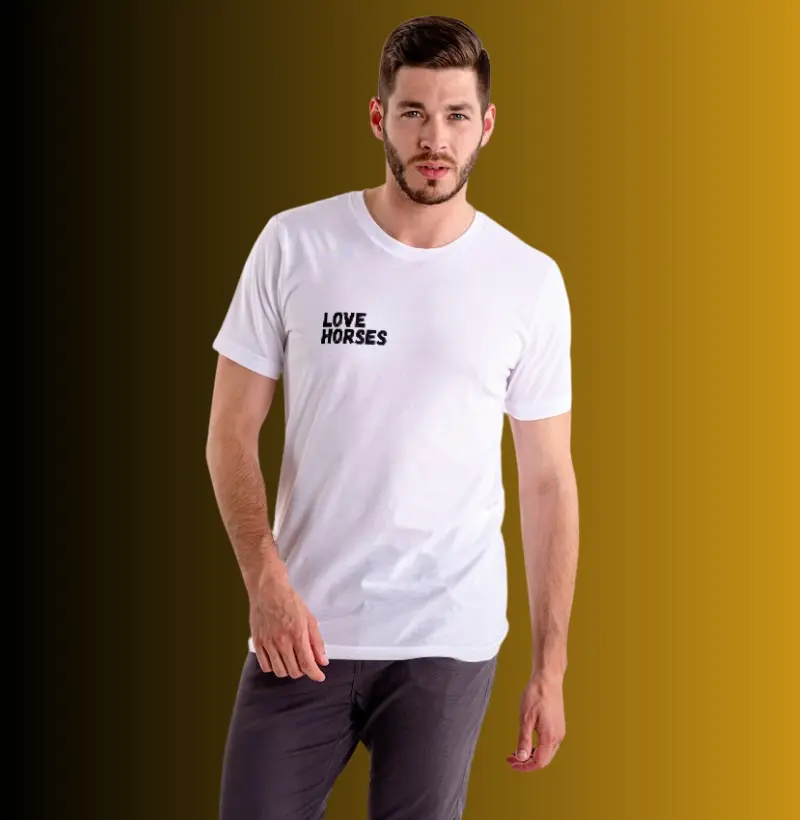 Camiseta com o nome love horses