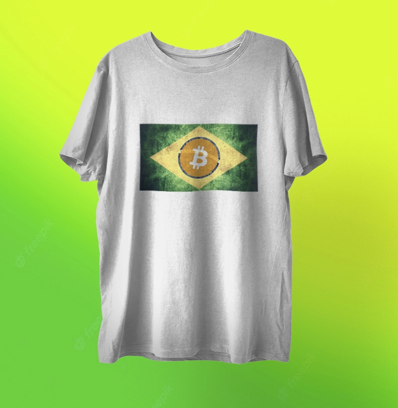T Shirt Bandeira Bitcoin
