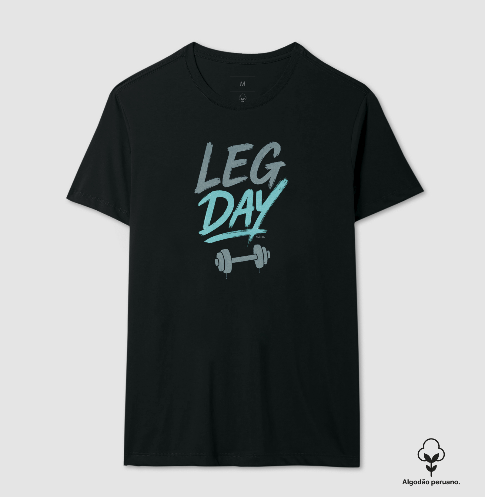Leg Day - versão pincelada cinza