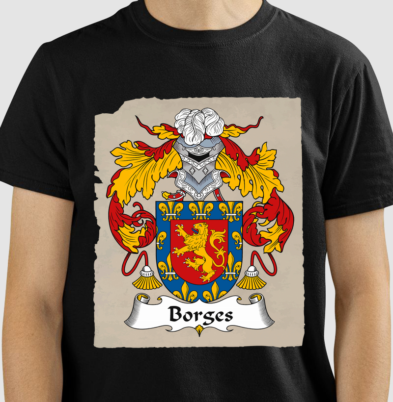 Camiseta Brasão Família Borges Símbolo Heráldico