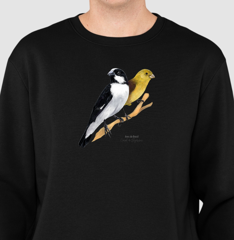 Aves do Brasil - Casal de Bigodinhos - Moletom