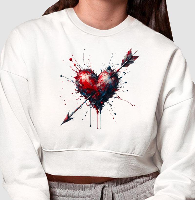 Explosão de Emoções: Moletom Cropped - Design de Impacto