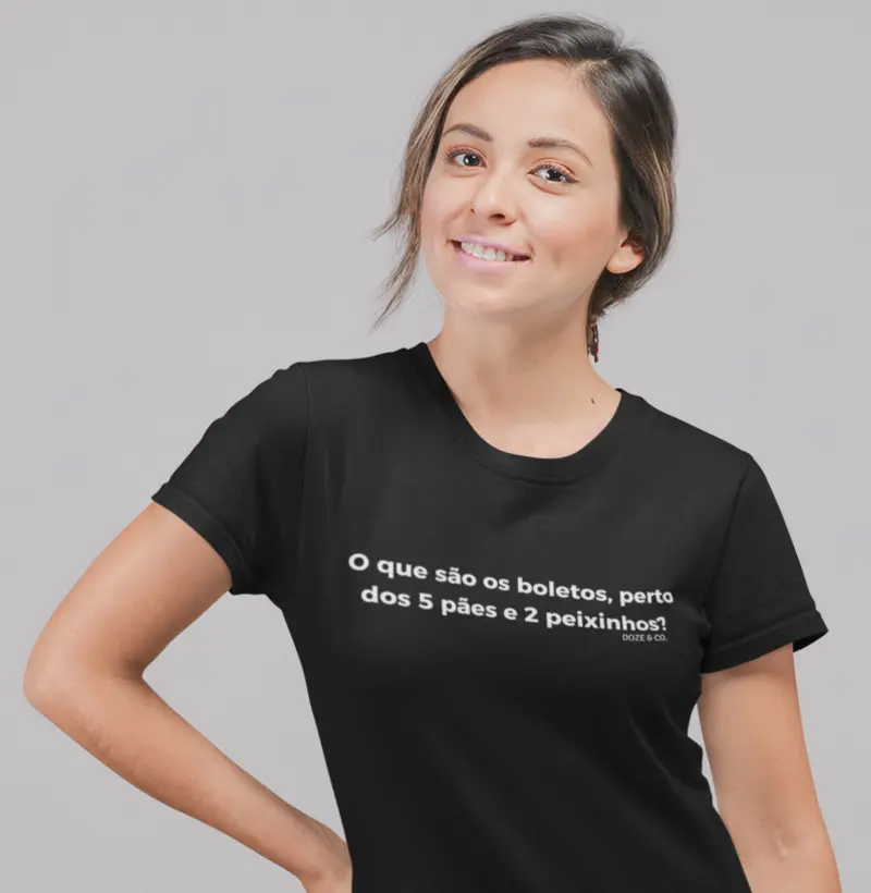 Camiseta 5 pães e 2 peixinhos