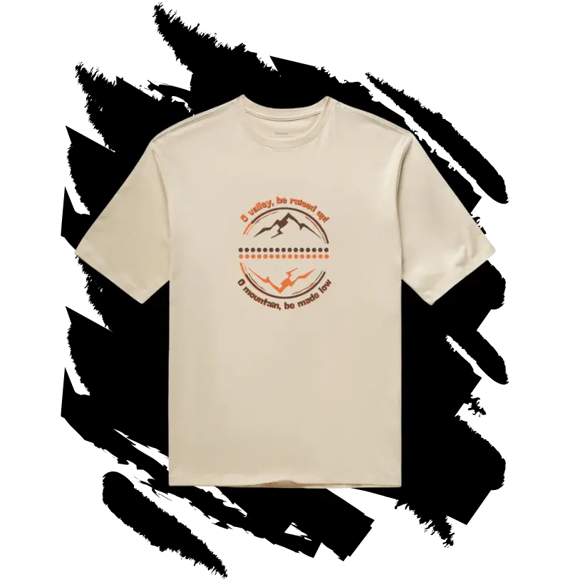 Camiseta Oversized Cristã - montanhas e vales
