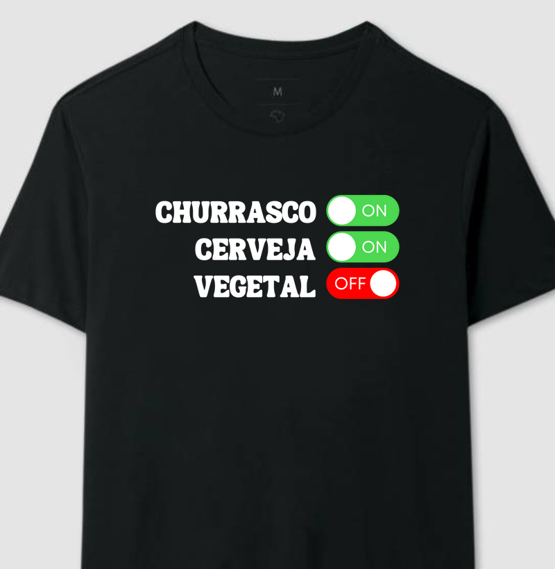 Coleção Frases - Botões ON - Churrasco, Cerveja, Vegetal