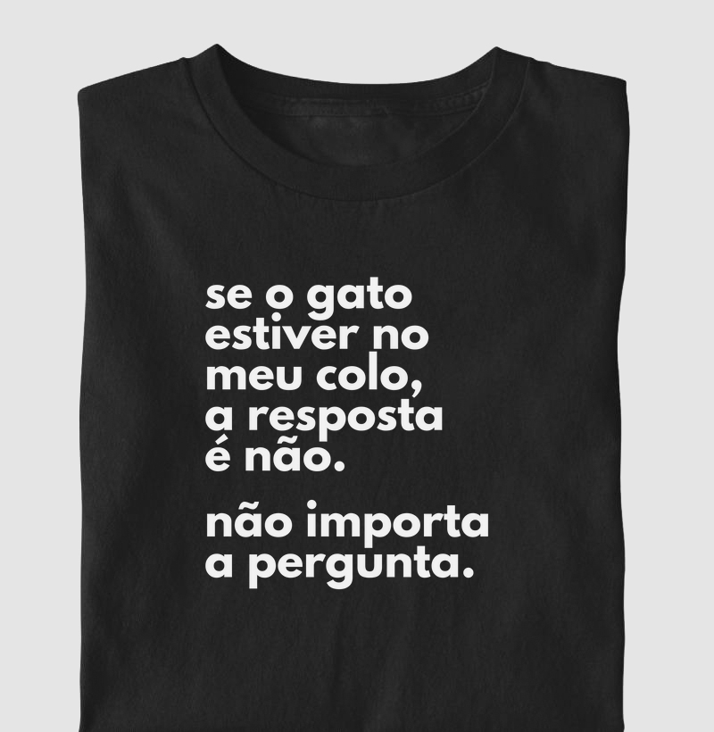 Se o gato estiver no meu colo...
