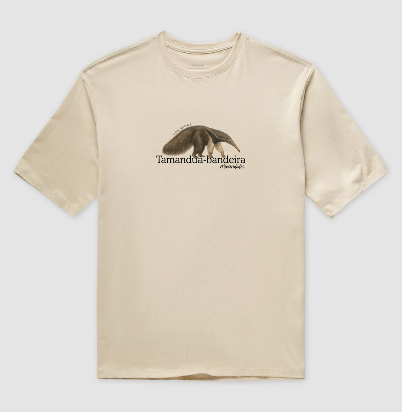 Camiseta Oversized Tamanduá-Bandeira | Fauna Brasileira | Conservação