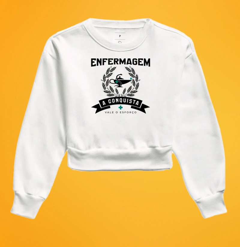 Moletom Cropped  Enfermagem conquista