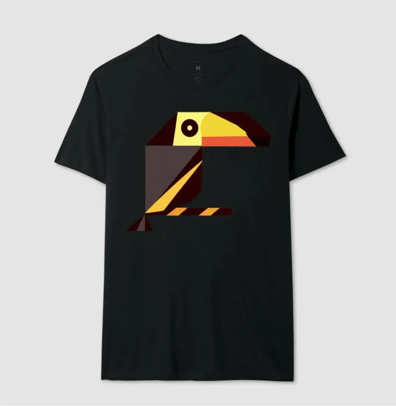 Camiseta Tucano Etilo Geométrico Preto e Amarelo 