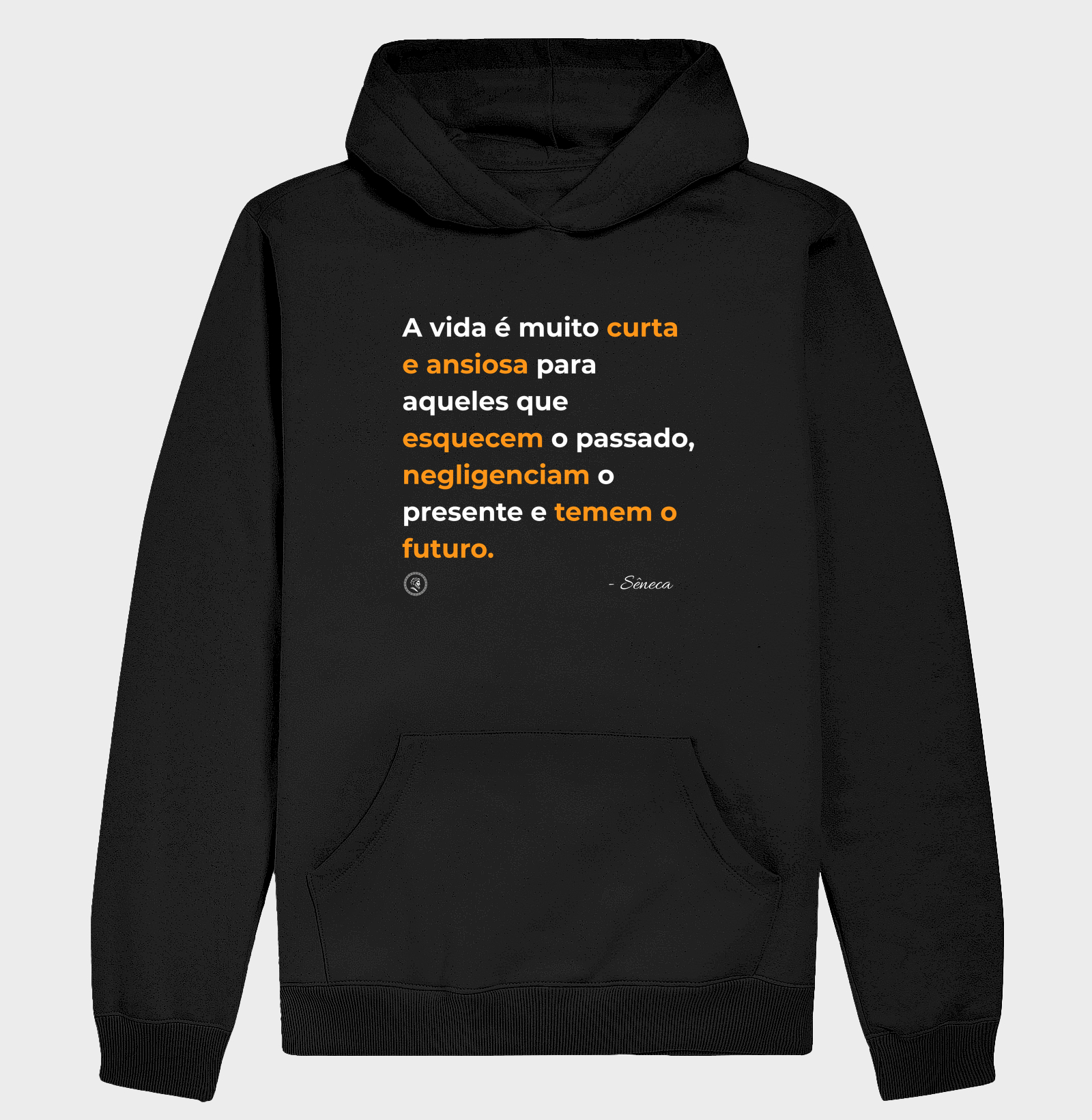 Camiseta Filosofia Estoicismo de Sêneca "A vida é muito curta"