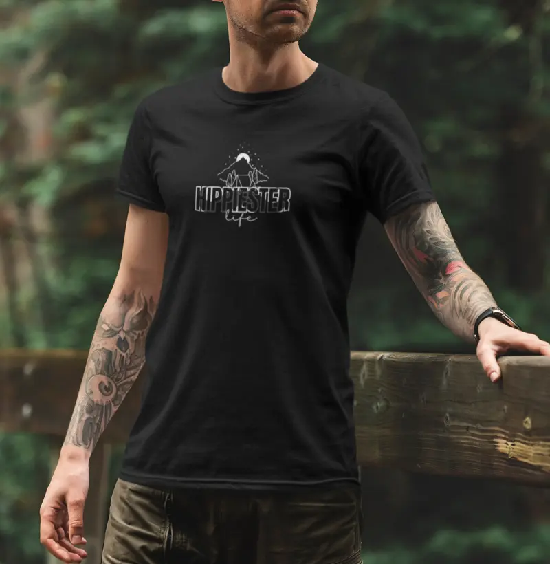 T SHIRT Camiseta Hippiester Life Preta
