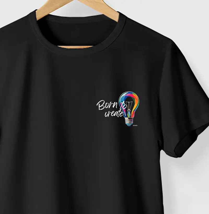 Camiseta CREATE - PRETA - (100% ALGODÃO)