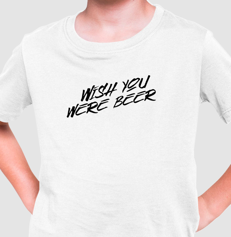 Wish You Were Beer: Camiseta Infantil - Estilo Descontraído para os Amantes da Cerveja