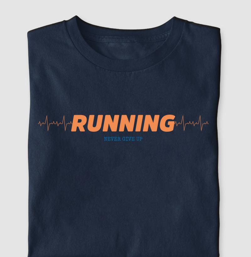 Camiseta Running - never give up
