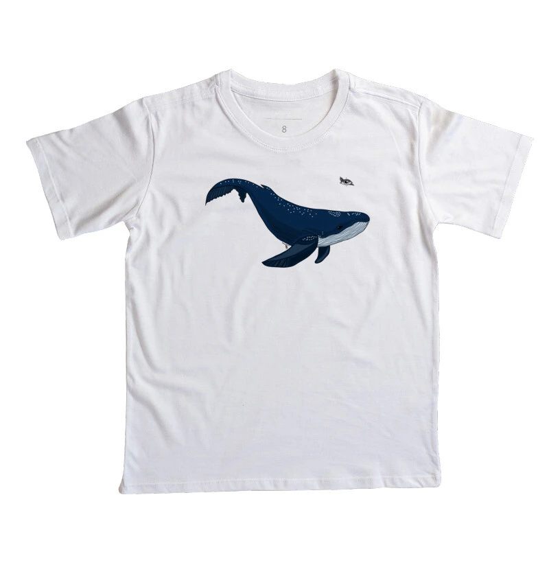 Camiseta Infantil Baleia Azul