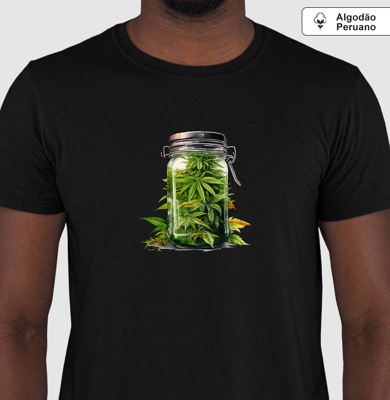 Camiseta Algodão Peruano Green Stash Jar