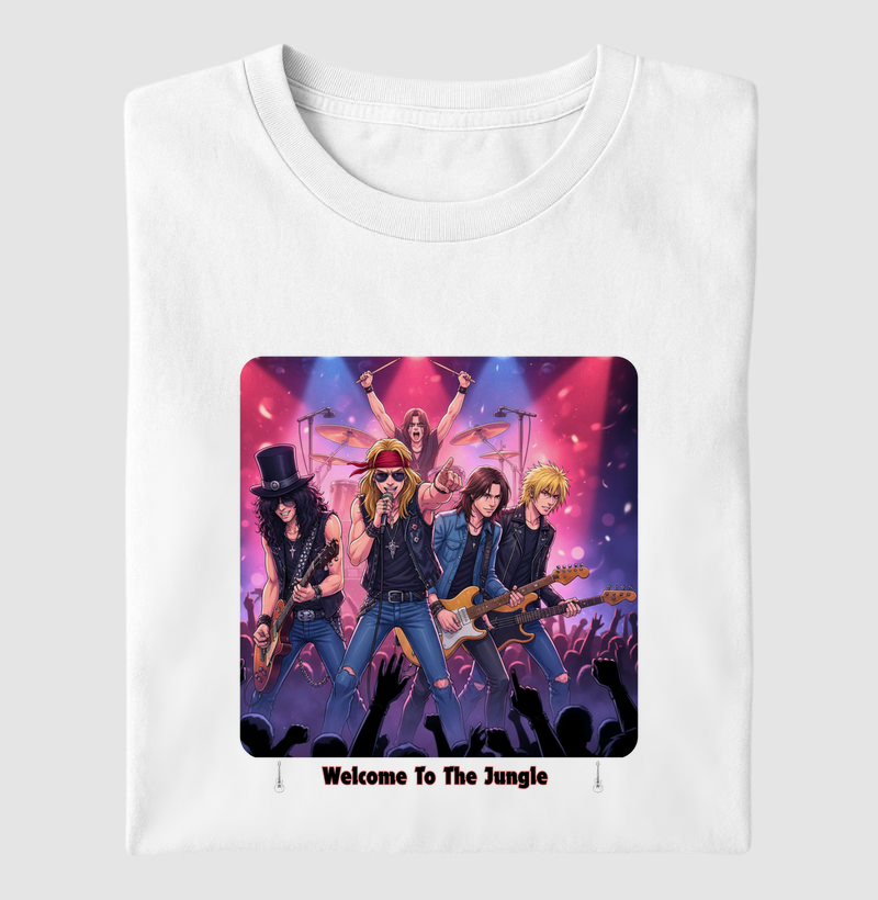 Camisa Banda em Anime – Estilo Exclusivo para Fãs de Rock