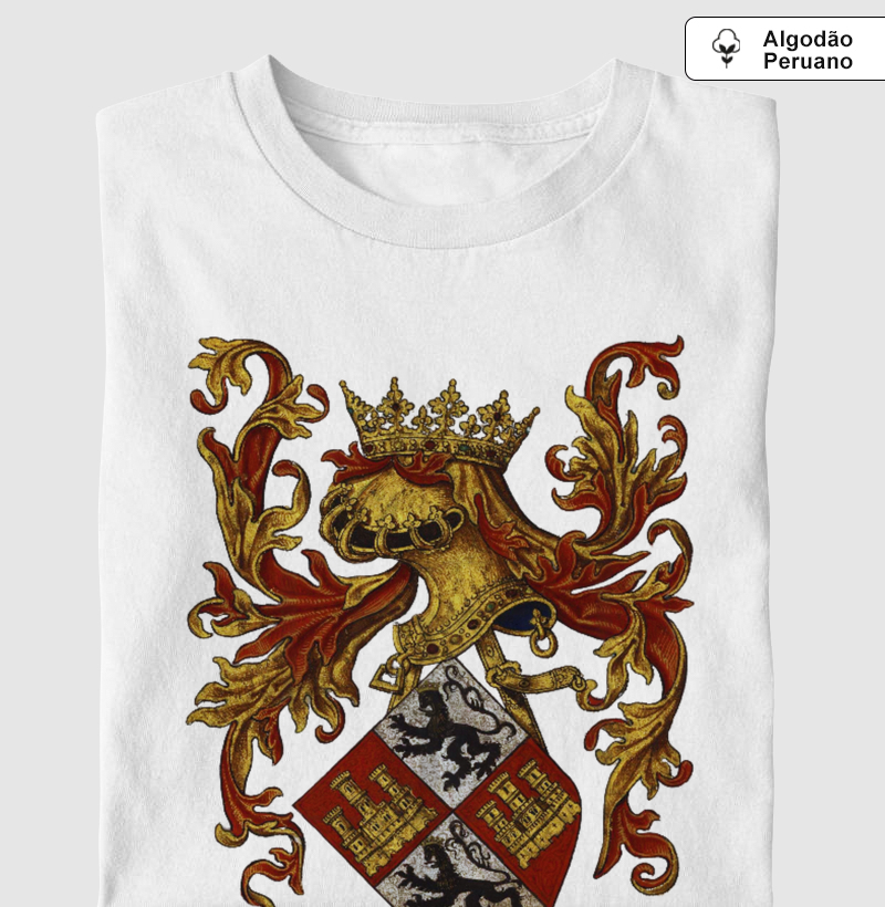 Camiseta Algodão Peruano Brasão de Armas de Castela (séculos XV e XVI)