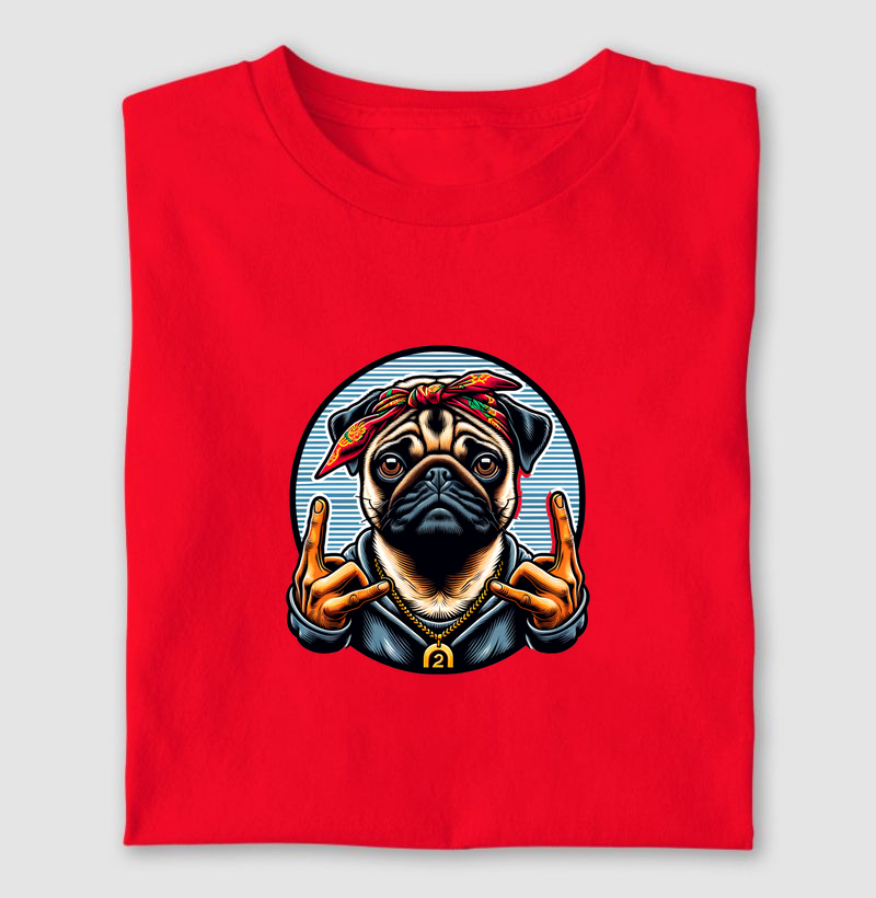 Camiseta Pug Metal