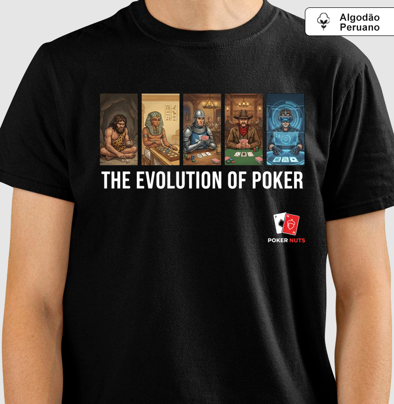 Camiseta Algodão Peruano The Evolution of Poker