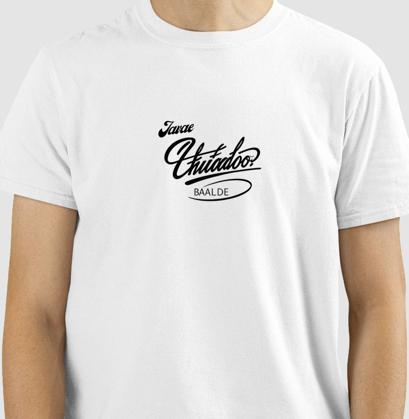 Camiseta Algodão Estampada "Chutando Balde" -  Estilo Autêntico