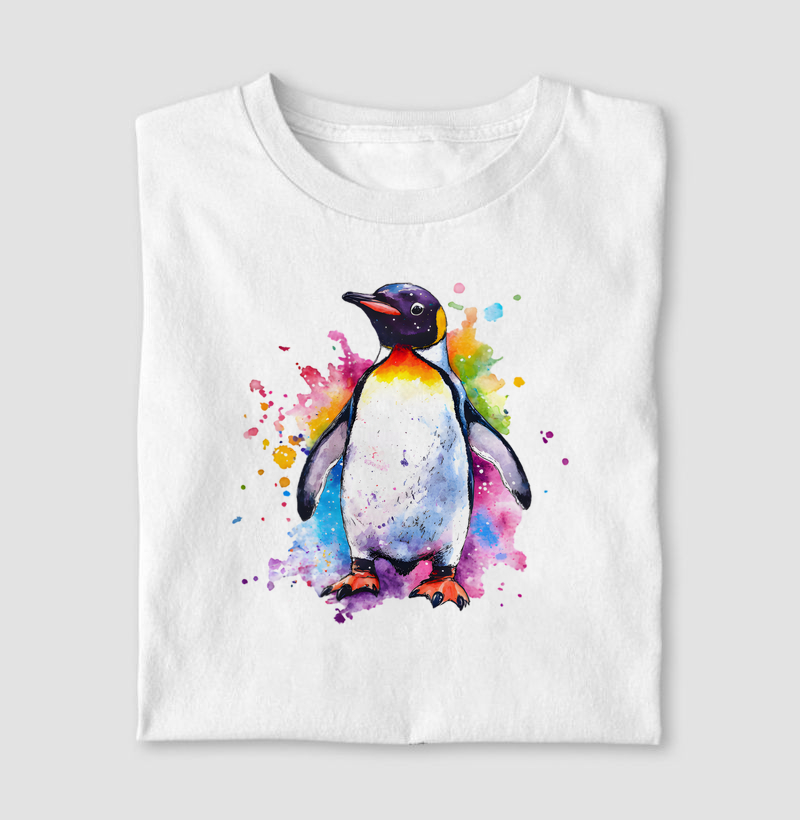 Pinguim colors aquarela