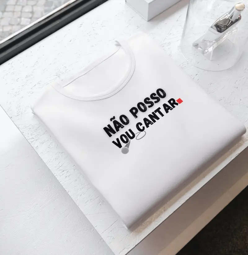 camiseta não posso vou cantar
