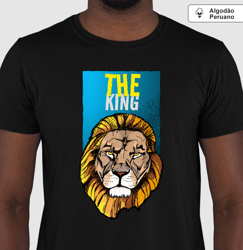 Camiseta Algodão Peruano Leão Rei