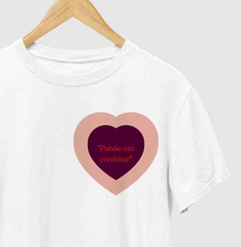 T-shirt paixão em confeitar