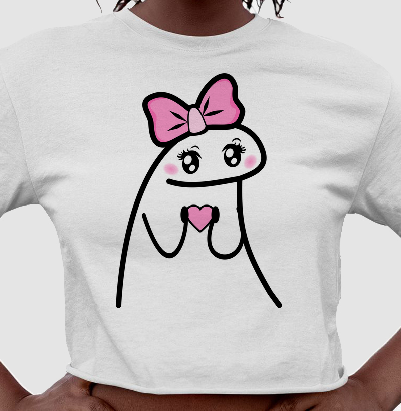 Flork coração rosa